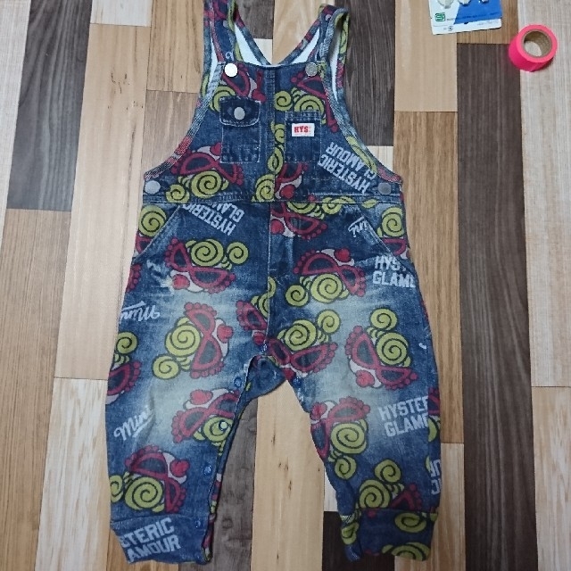 HYSTERIC MINI(ヒステリックミニ)のオーバーオール キッズ/ベビー/マタニティのベビー服(~85cm)(パンツ)の商品写真