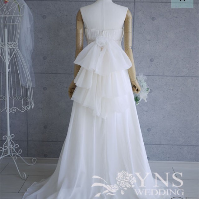 Vera Wang(ヴェラウォン)のYNSwedding♥新品未使用！取り外しリボントレーン♛ レディースのフォーマル/ドレス(ウェディングドレス)の商品写真