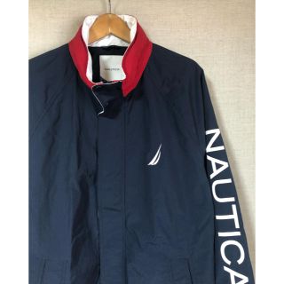 ノーティカ(NAUTICA)の古着 NAUTICA ナイロンブルゾン ノーティカ 袖プリント オーバーサイズ(ナイロンジャケット)