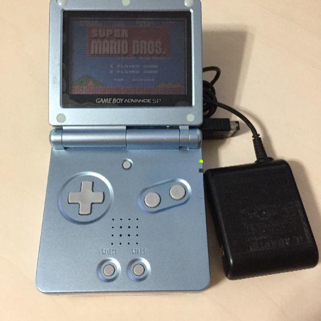 【値下中】ゲームボーイアドバンスSP blue充電器 スーパーマリオブラザーズ付