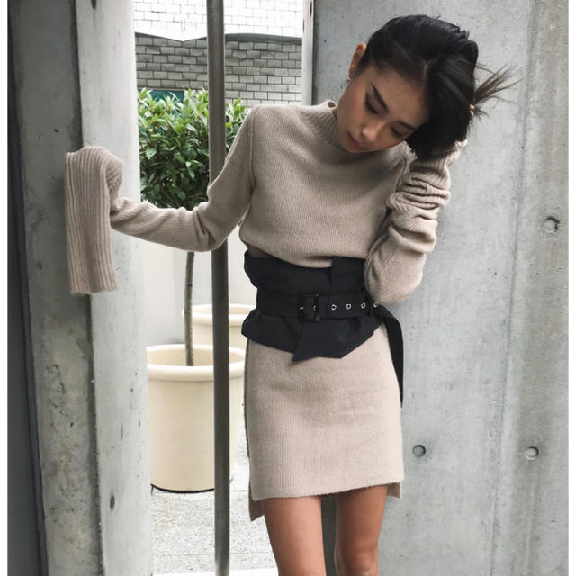 SeaRoomlynn(シールームリン)のjuemi  Loop yarn Long Sleeve Knit Dress  レディースのワンピース(ひざ丈ワンピース)の商品写真