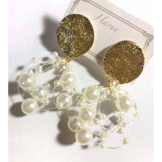 Harun♡ゴールドプレート×パールシャワーピアス♡イヤリング可(ピアス)