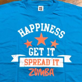 ズンバ(Zumba)の新品☆正規品★ZUMBA★新作Tシャツ(ブルー)(Tシャツ(半袖/袖なし))