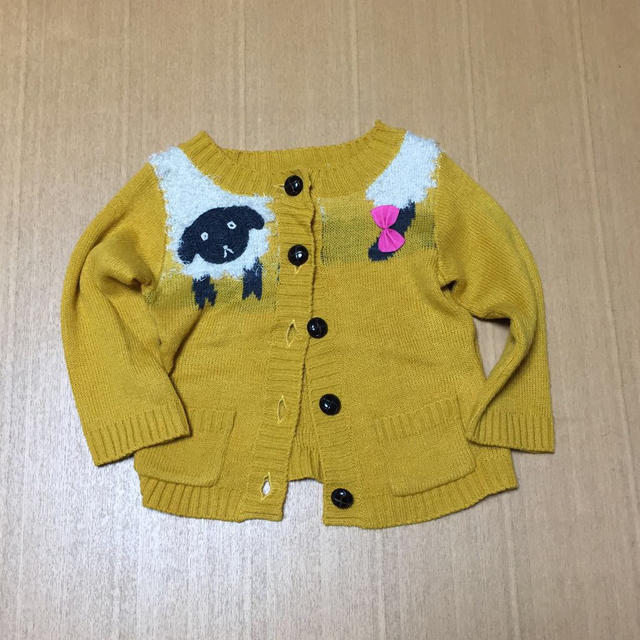 ひつじカーディガン キッズ/ベビー/マタニティのキッズ服女の子用(90cm~)(その他)の商品写真