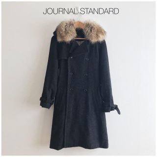 ジャーナルスタンダード(JOURNAL STANDARD)のジャーナルスタンダード◇ファーウールコート 秋冬 アウター M 通勤仕事 上品(毛皮/ファーコート)