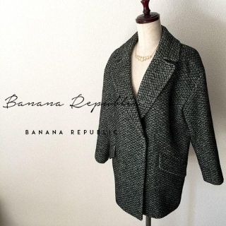 バナナリパブリック(Banana Republic)のバナナリパブリック☆ドロップショルダーミドル丈コート(ピーコート)