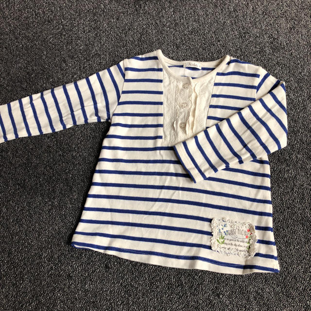 Acoba(アコバ)の95☆acoba ボーダーTシャツ キッズ/ベビー/マタニティのキッズ服女の子用(90cm~)(Tシャツ/カットソー)の商品写真