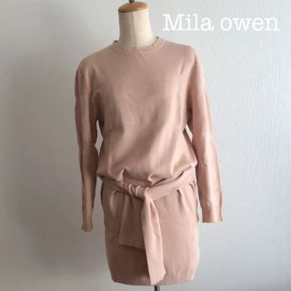 ミラオーウェン(Mila Owen)のtae様専用ページ  Mila owen ダスティーピンク❁ニットワンピ(ひざ丈ワンピース)