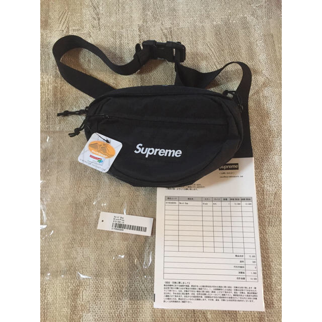 未使用 SUPREME 2018aw waist bag 黒