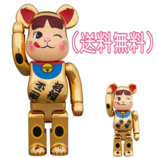 BE@RBRICK 招き猫 ペコちゃん 金メッキ 弐 100％ ＆ 400％(その他)