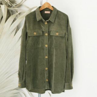 トゥデイフル(TODAYFUL)のboyfriend corduroy shirt♡khaki(シャツ/ブラウス(長袖/七分))