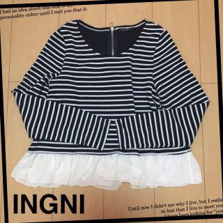 イング(INGNI)のINGNI♡裾フリルボーダーカットソー♡(カットソー(長袖/七分))