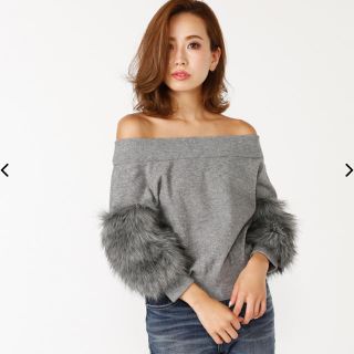 リエンダ(rienda)のFaux Fur SLV Knit TOP(ニット/セーター)