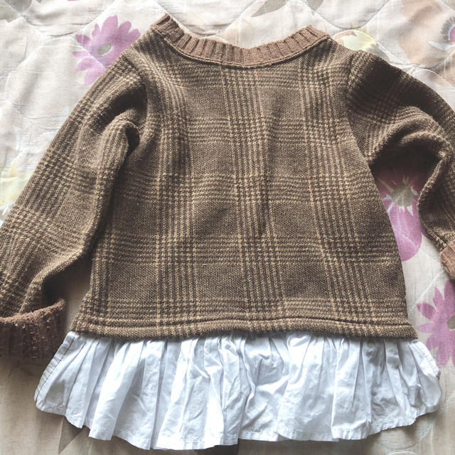 F.O.KIDS(エフオーキッズ)のＦ.Ｏ.KIDS チェックニット キッズ/ベビー/マタニティのキッズ服女の子用(90cm~)(ニット)の商品写真