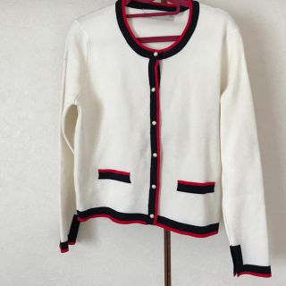 ザラ(ZARA)のzara パール カーディガン(カーディガン)