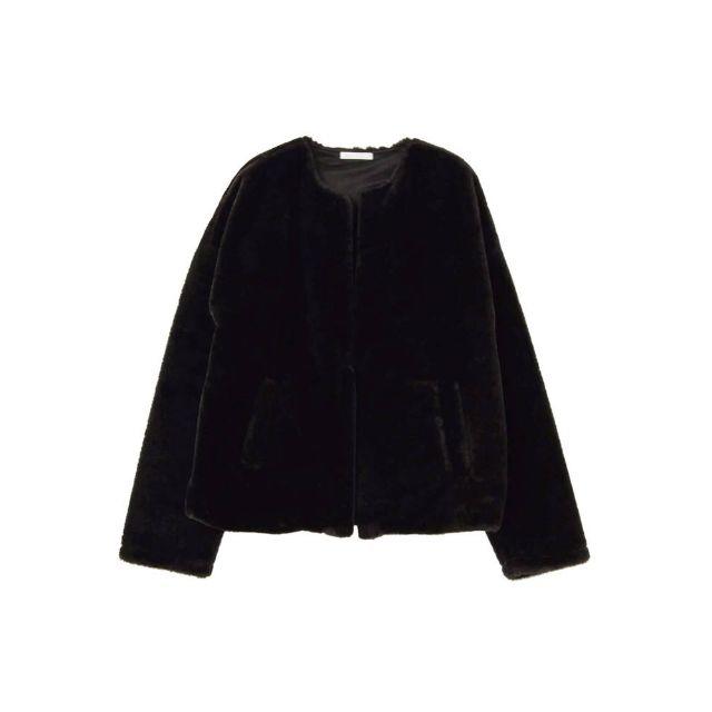 MURUA(ムルーア)のUSED ムルーア/MURUA フェイクファーブルゾン ブラック レディースのジャケット/アウター(ブルゾン)の商品写真