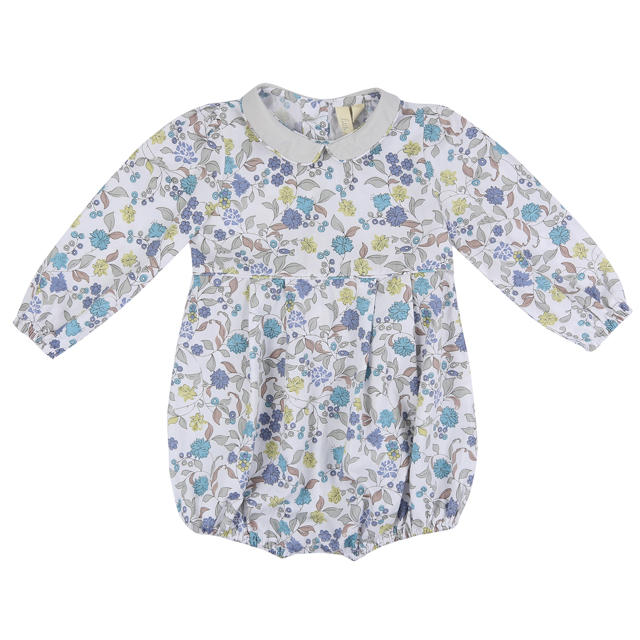 Little Cotton Clothes 花柄ロンパース 長袖ロンパース24m