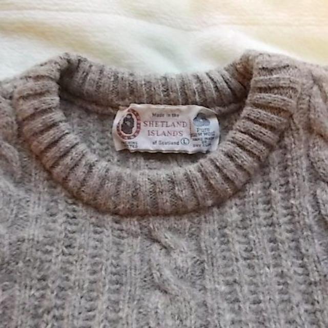 い出のひと時に、とびきりのおしゃれを！ シェットランドセーター　メンズ　Ｌサイズ　英国製 ニット+セーター