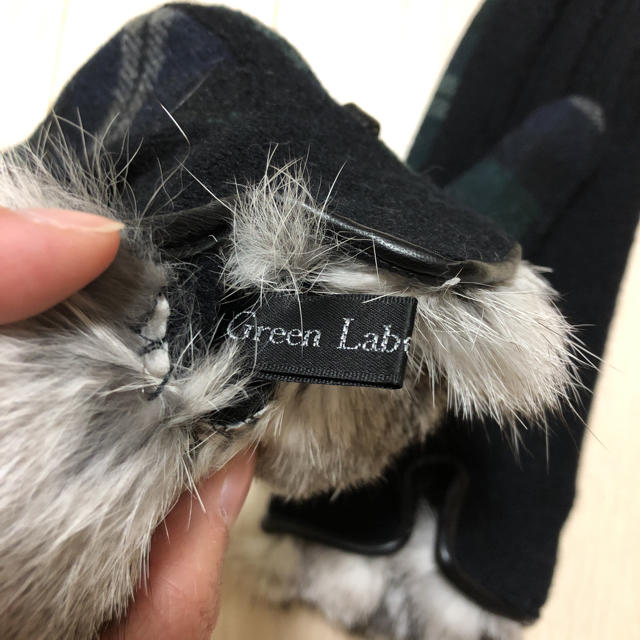 UNITED ARROWS green label relaxing(ユナイテッドアローズグリーンレーベルリラクシング)のかなこさん専用 リラクシング  チェック 手袋 未使用 レディースのファッション小物(手袋)の商品写真