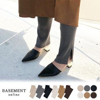 イエナ(IENA)の【新品】キャメル BASEMENT onlime スリット ニットリブレギンス(レギンス/スパッツ)