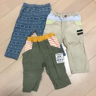 ユニクロ(UNIQLO)のUNIQLO&キムラタン男の子パンツ80.90 3点セット(パンツ)