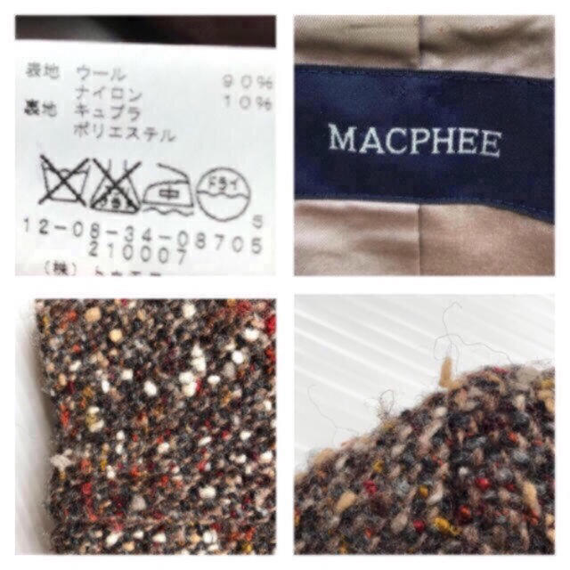 MACPHEE(マカフィー)のMACPHEE マカフィー コート レディース ジップ レディースのジャケット/アウター(その他)の商品写真