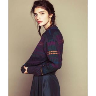 エモダ(EMODA)のEMODA Multi line check knit チェックニット(ニット/セーター)