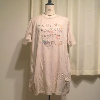 ラフ(rough)の【SALE!!!】rough チュニック丈 刺繍 カットソー(チュニック)