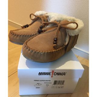 ミネトンカ(Minnetonka)のフリンジ ボアモカシンシュー size7(ブーツ)