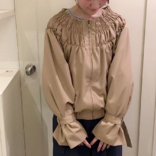 ダブルクローゼット(w closet)のダブルクローゼット　シャーリングギャザーブルゾン(ブルゾン)