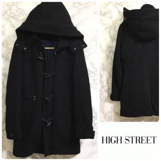 ハイストリート(HIGH STREET)のHIGH STREET ダッフルコート ブラック ダブルジップ フード着脱可能(ダッフルコート)