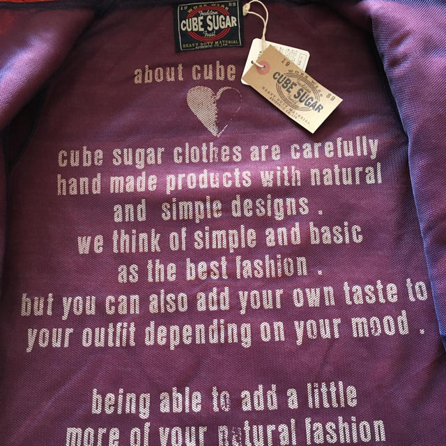CUBE SUGAR(キューブシュガー)のCube sugar ボアジャケット(オレンジ)  新品 レディースのジャケット/アウター(ブルゾン)の商品写真