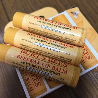 バーツビーズ(BURT'S BEES)のバーツビーツ リップバーム 3本 新品(リップケア/リップクリーム)