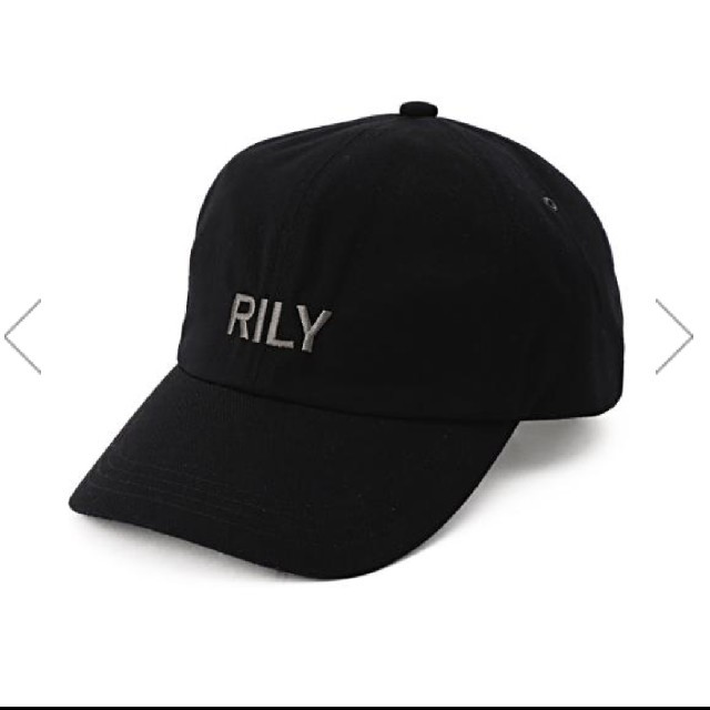 RILYキャップ 黒  6Panel Logo Cap