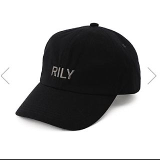 RILYキャップ 黒  6Panel Logo Cap

(キャップ)