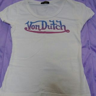 ボンダッチ(Von Dutch)のVonDutch　レディースTシャツ(白)(Tシャツ(半袖/袖なし))