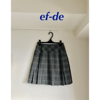 エフデ(ef-de)のef-de 青チェックスカート(ミニスカート)