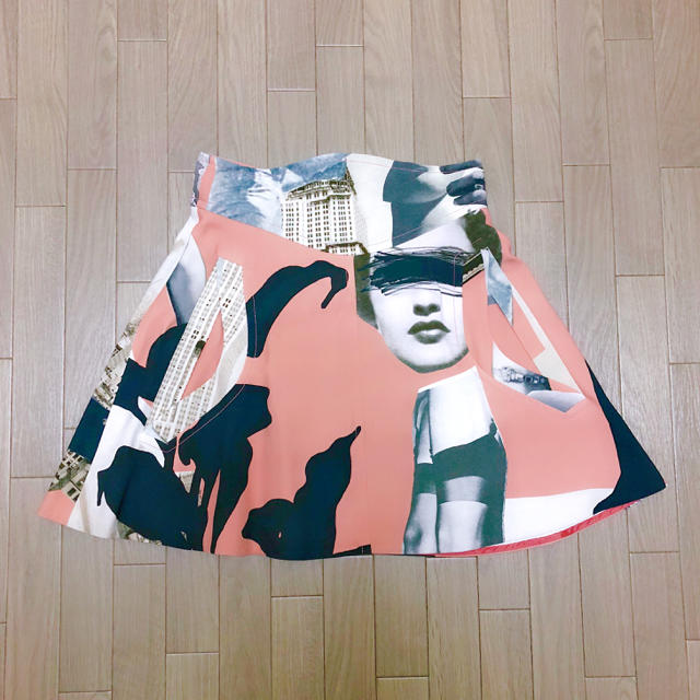 専用＊ Carven Dada-print silk skirt¥92000taxsize