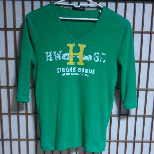 HIDEAWAY(ハイダウェイ)のハイダウェイニコル 七分袖Ｔシャツ サイズ50 緑 グリーン HIDEAWAYS メンズのトップス(Tシャツ/カットソー(七分/長袖))の商品写真
