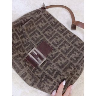 フェンディ(FENDI)のズッカ柄 ウール マンマバケット(ショルダーバッグ)