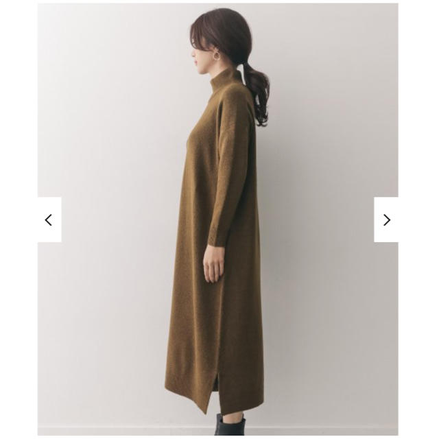 URBAN RESEARCH DOORS(アーバンリサーチドアーズ)の【mirai様専用】タートルロングニットワンピース  BROWN レディースのワンピース(ロングワンピース/マキシワンピース)の商品写真