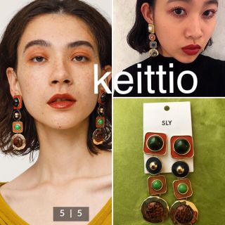 スライ(SLY)のMIX MATERIALS EARRING(イヤリング)