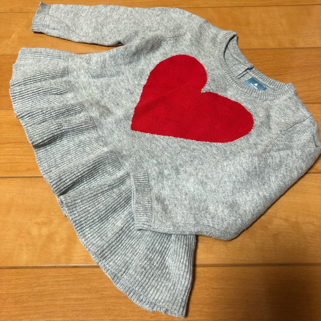 babyGAP(ベビーギャップ)のbaby gap 長袖ニット 80 キッズ/ベビー/マタニティのキッズ服女の子用(90cm~)(Tシャツ/カットソー)の商品写真