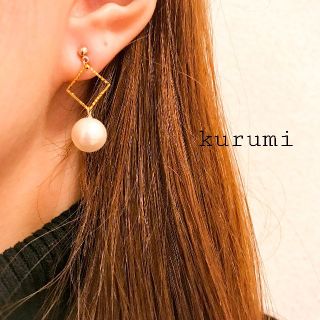 【人気♥】大人かわいいスクエア×パールピアス♥(ピアス)