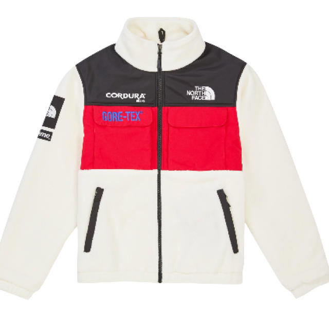 Supreme the north face フリース 白