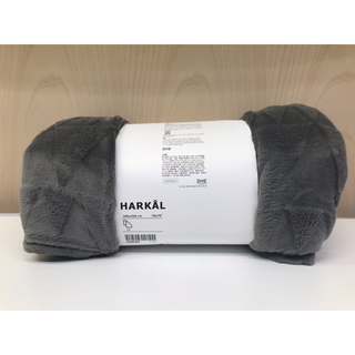 イケア(IKEA)のHARKAL ハルコール 毛布, グレー, 200x200 cm(毛布)
