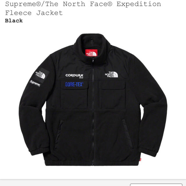 Large Supreme TNF Fleece Black 黒のサムネイル