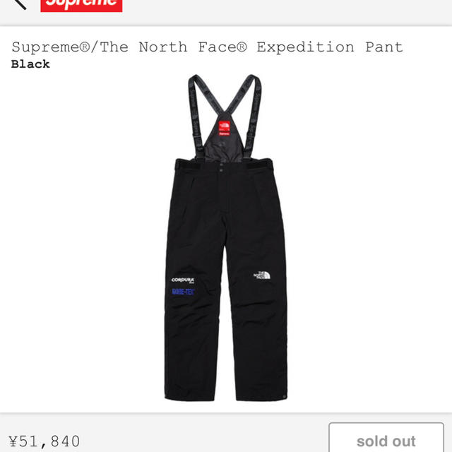 Supreme(シュプリーム)のsupreme the north face expedetion pants  スポーツ/アウトドアのスノーボード(ウエア/装備)の商品写真