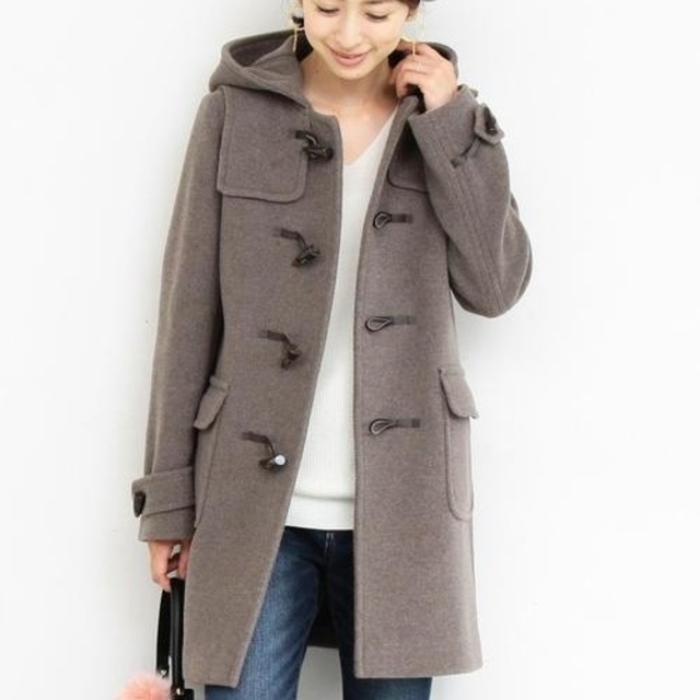 極美品☆パイルメルトンミドルダッフルコート☆Mサイズ☆モカ