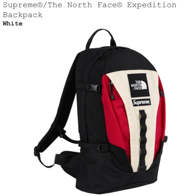 supreme the north face back pack white 1